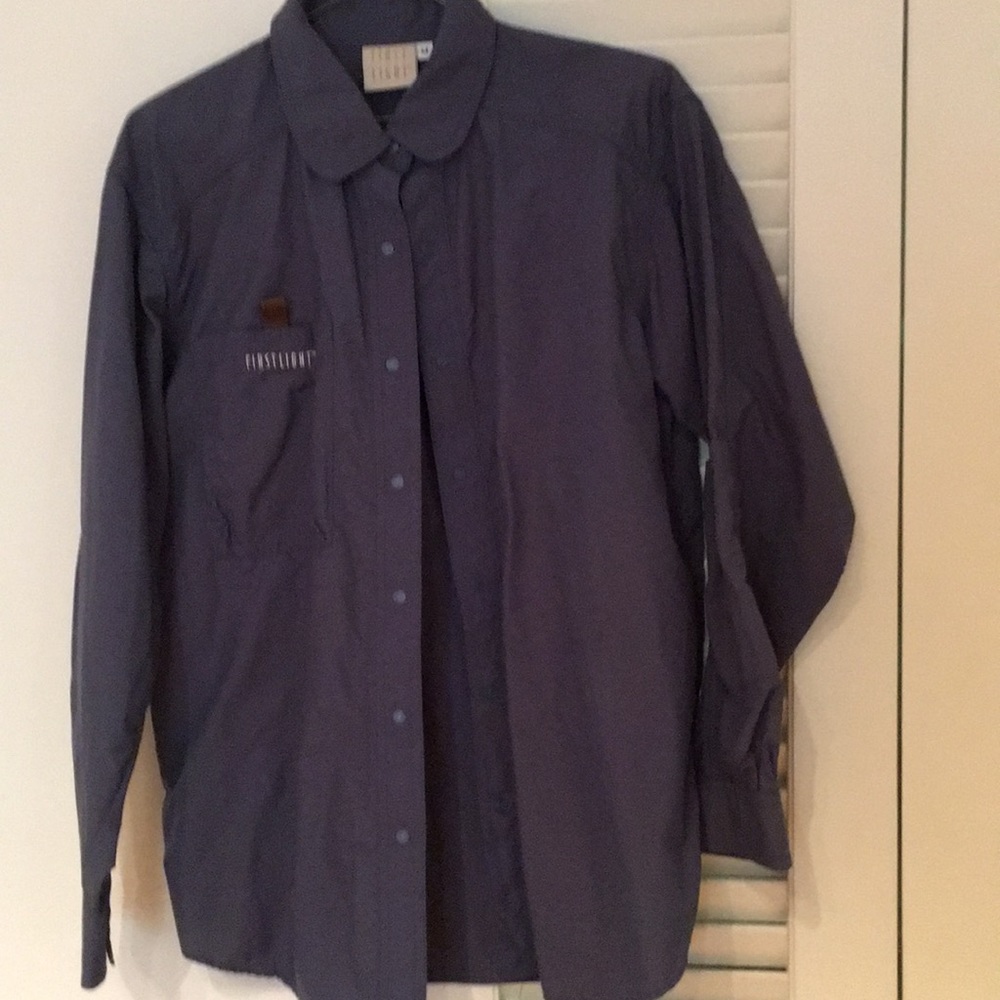 Rip stop nylon campshirt with snap closures